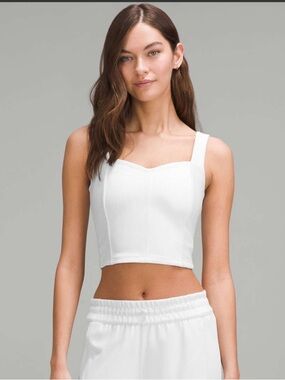 Lululemon Ribbed Softstreme Sweetheart Tank Top Small White